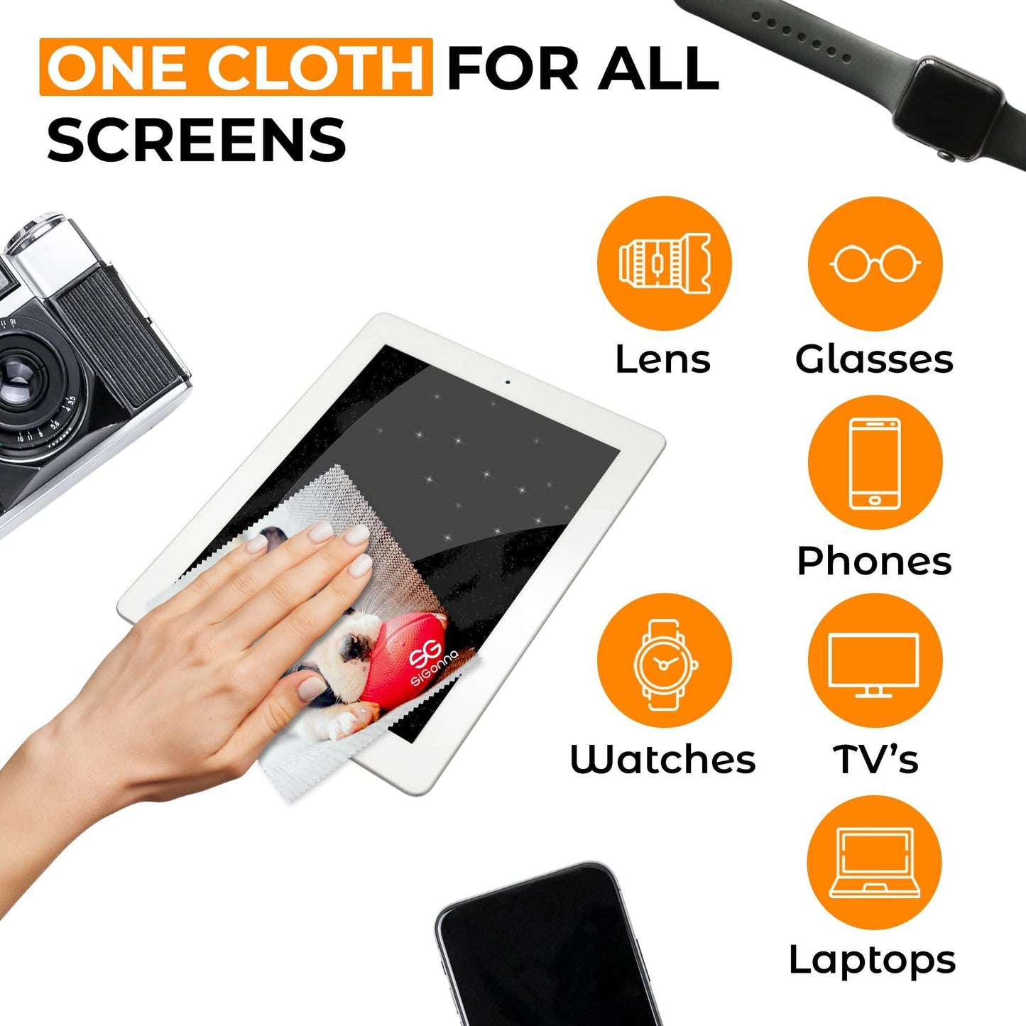 Microfiber Cleaning Cloth for Glasses   Eyeglass Cleaning Cloth   Lens