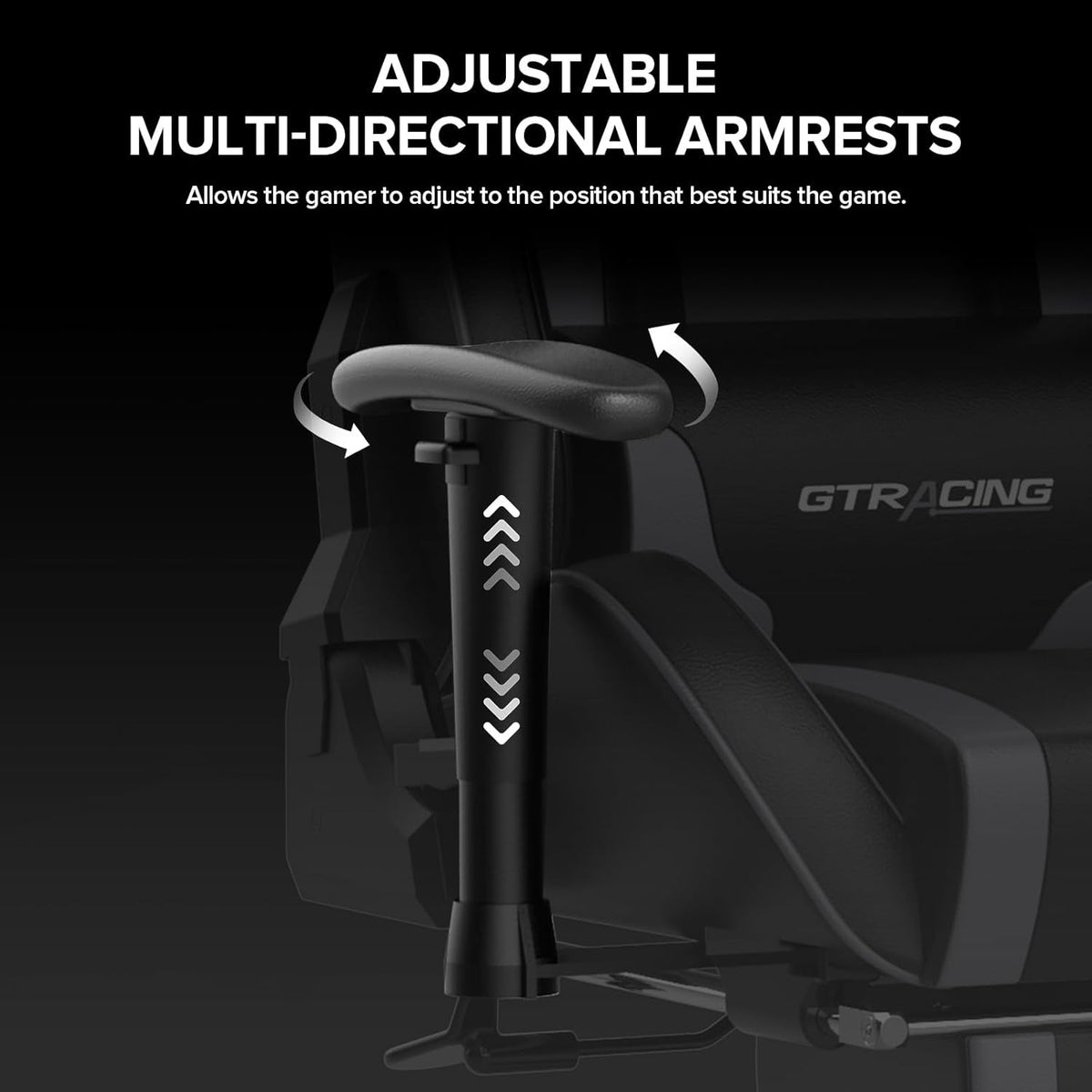 Gray Bluetooth Gaming Chair With Footrest For Home Office
