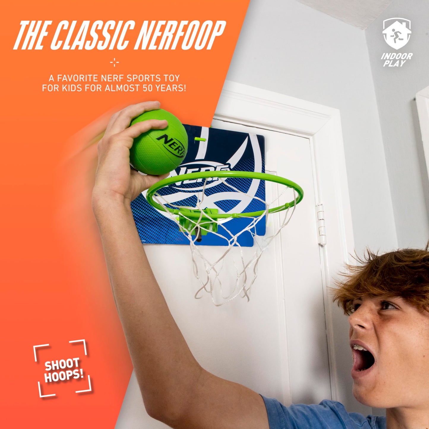 Nerf Mini Over The Door Basketball Hoop -Nerfoop Indoor Basketball