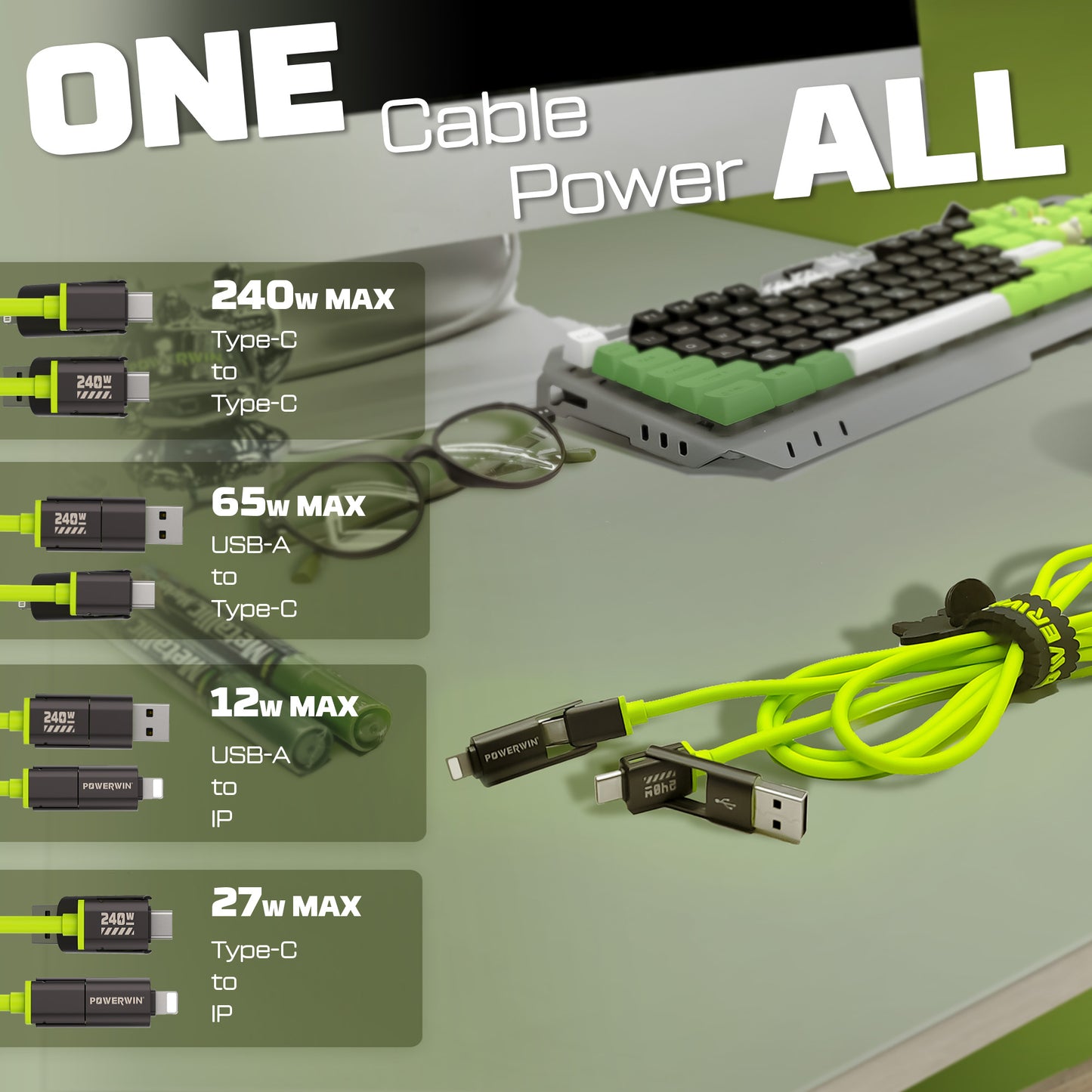 US-PWC240 Universal 4-in-1 Charging Cable