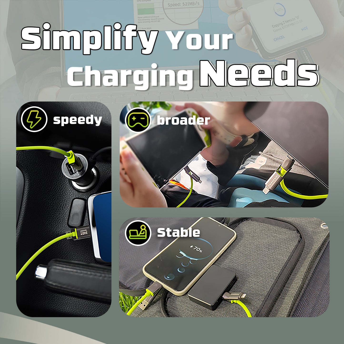 US-PWC240 Universal 4-in-1 Charging Cable